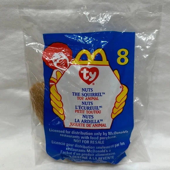 Mcdonalds Ty Beanie Squirrel Ty Teenie Beanie Baby Nuts The